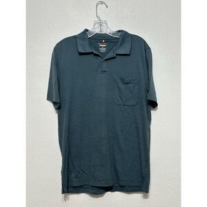 Van Heusen Green Collared Traveler Polo Golf Shirt With Pocket Men's Size Medium